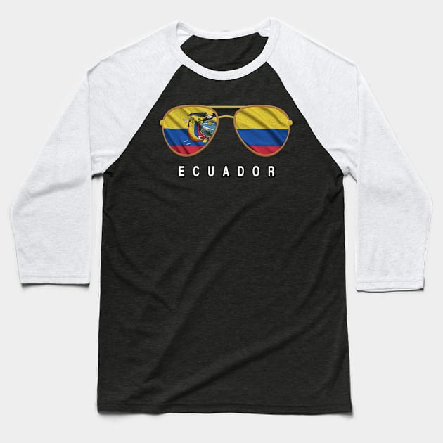 Ecuador Sunglasses Baseball T-Shirt by JayD World